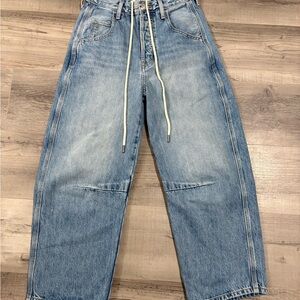 Etica Light Blue Wide Leg Jeans